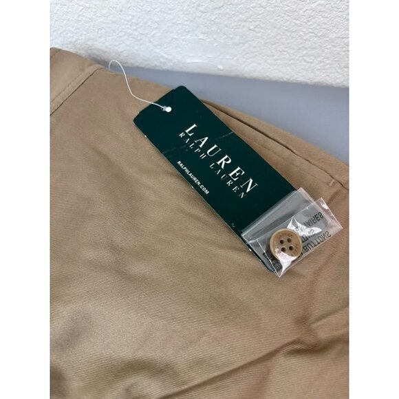 Lauren Ralph Lauren women's 14 khaki chino high rise‎ sailor knot casual shorts - Picture 2 of 6